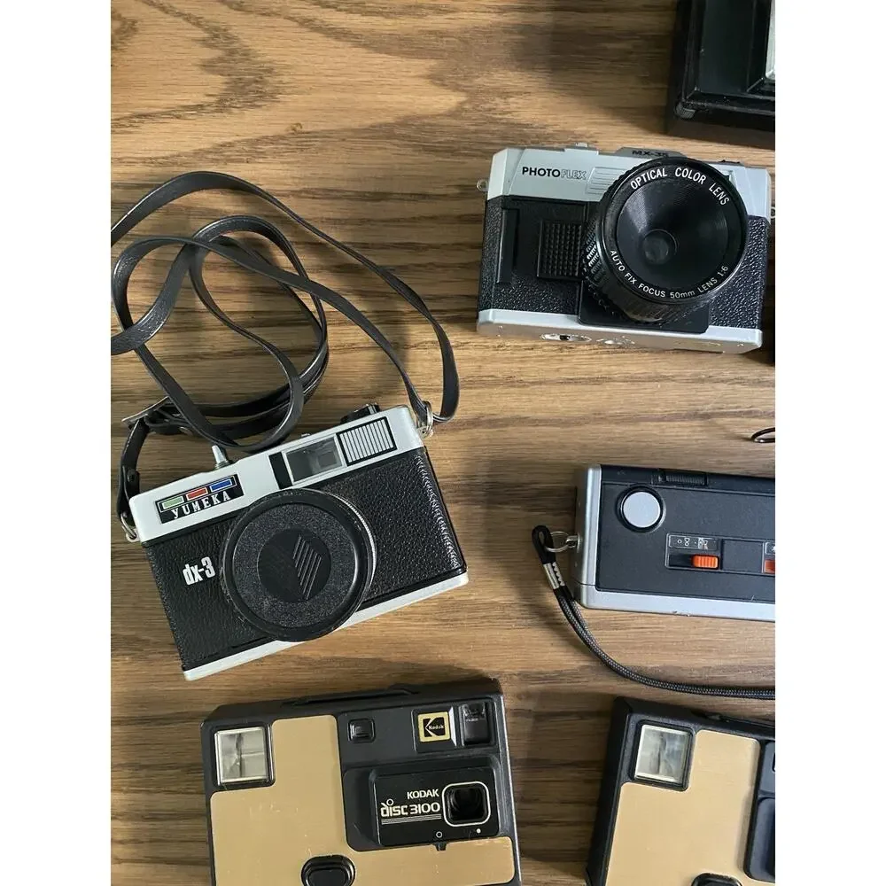 Vintage Film Camera Lot of 11 Kodak Minolta Vivitar Cameo Meikai Untested Camera